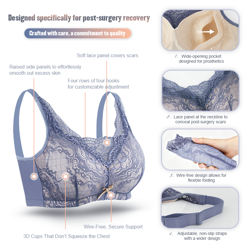 Post breast surgery bra, power - Mastectomy Bra Pocket 评论和价格