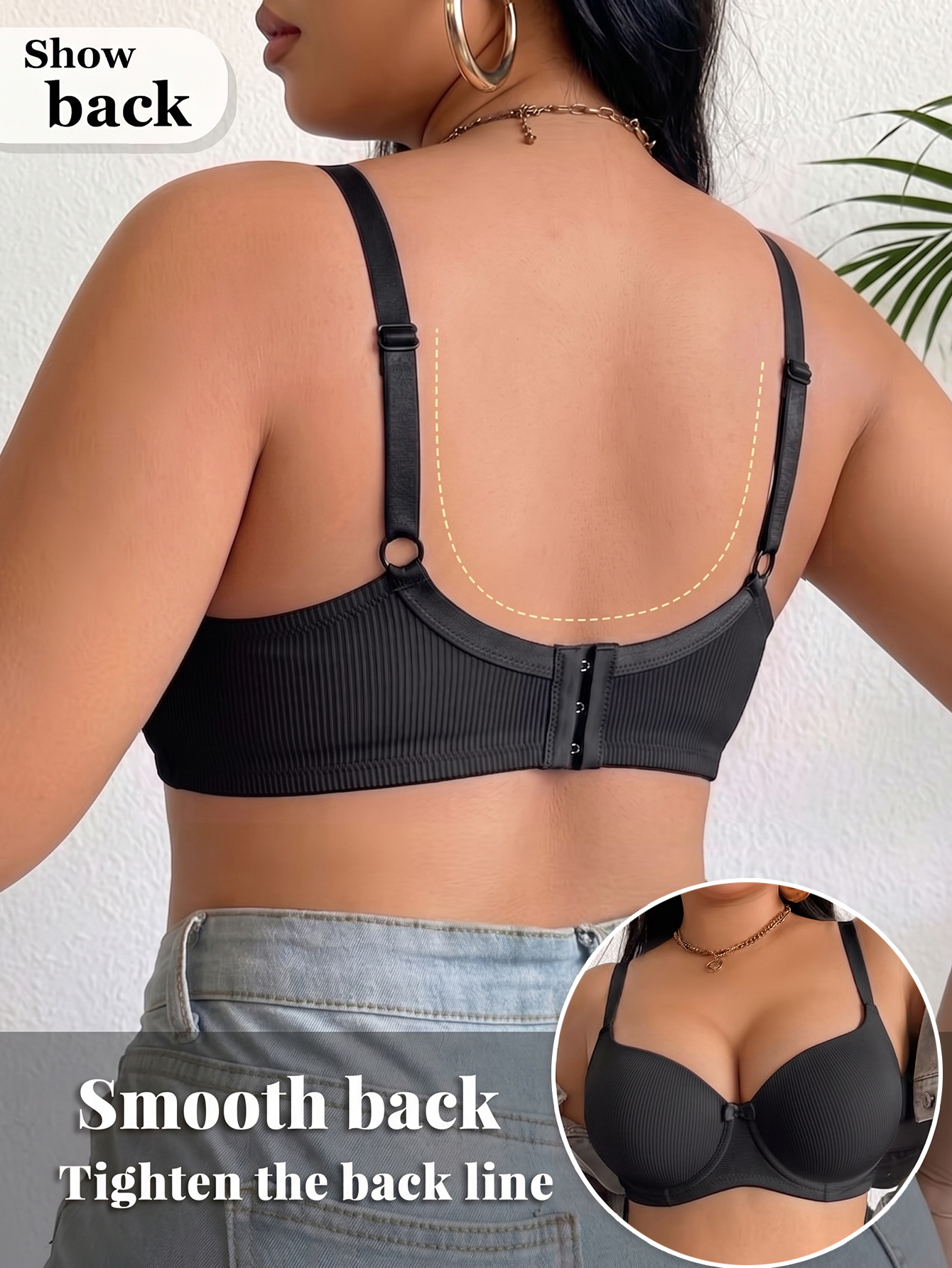 Plus Size Anti-Sagging Women B - Underwire Bra Padded 评论和价格
