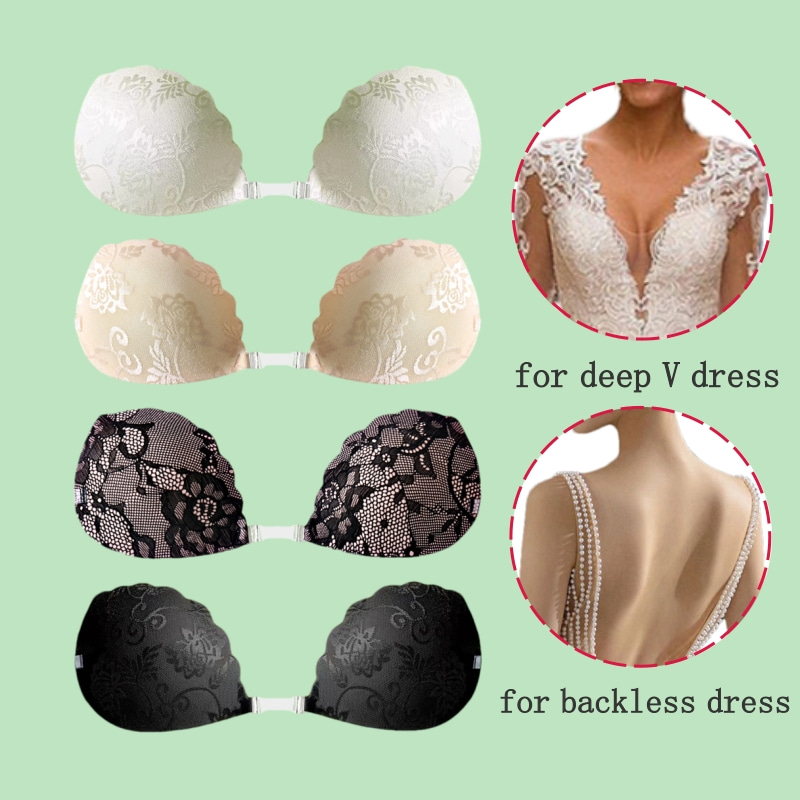 Lace Invisible Bra Backless St - Backless Bra Sticky 评论和价格
