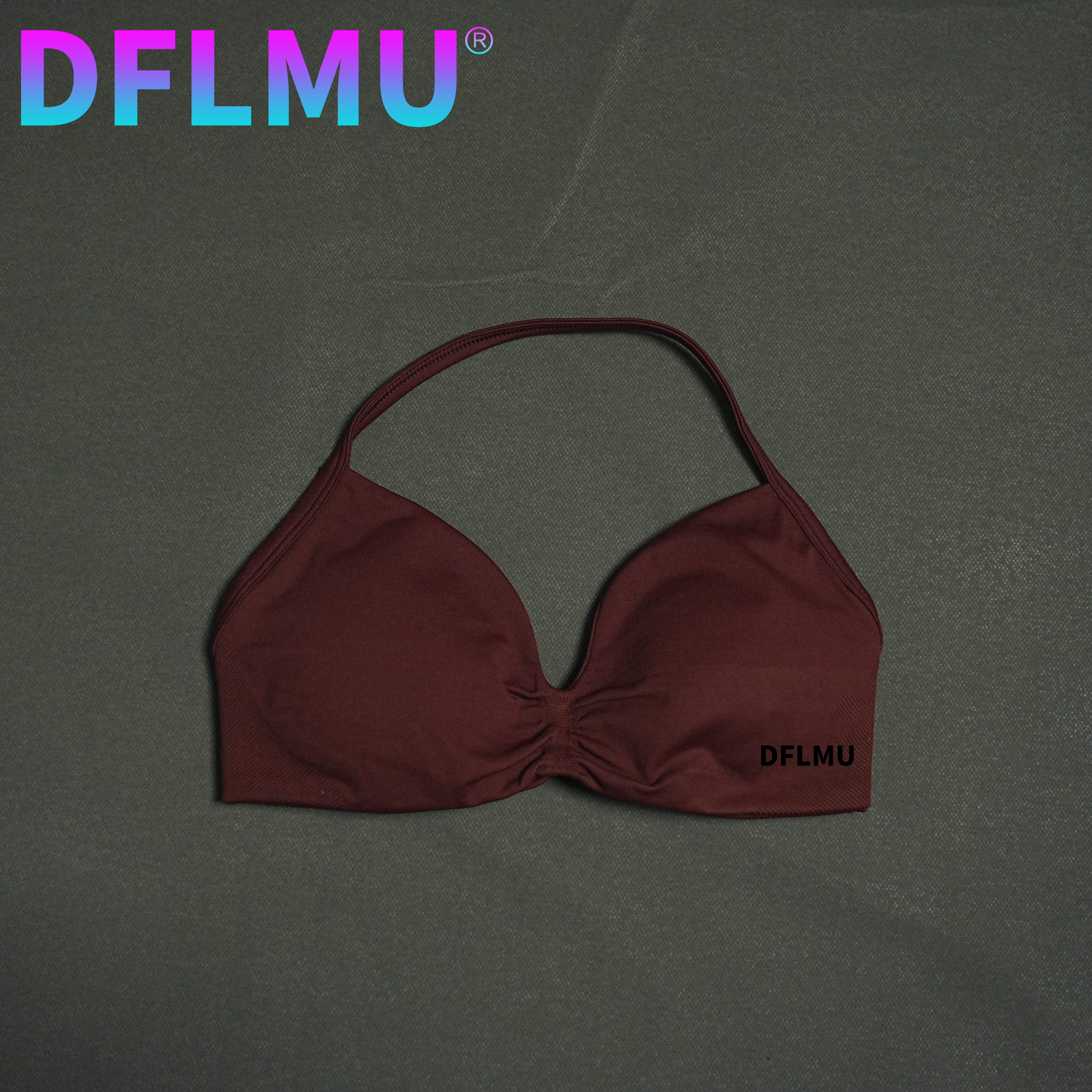 DFLMU Women Halter Sports Bra  - Underwire Bra Padded 评论和价格