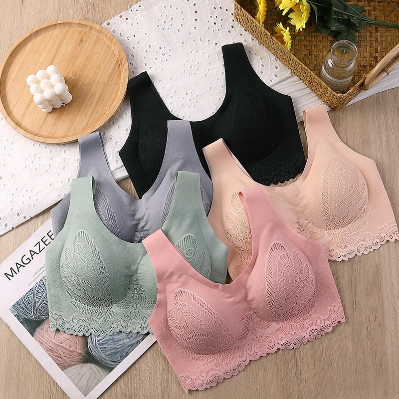 Breathable Latex Bra Seamless  - Sleep Bra Bralette 评论和价格