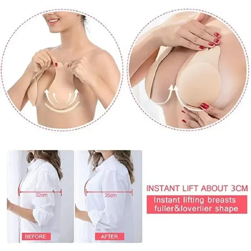 1Pair Self Adhesive Silicone S - Strapless Bra Adhesive 评论和价格