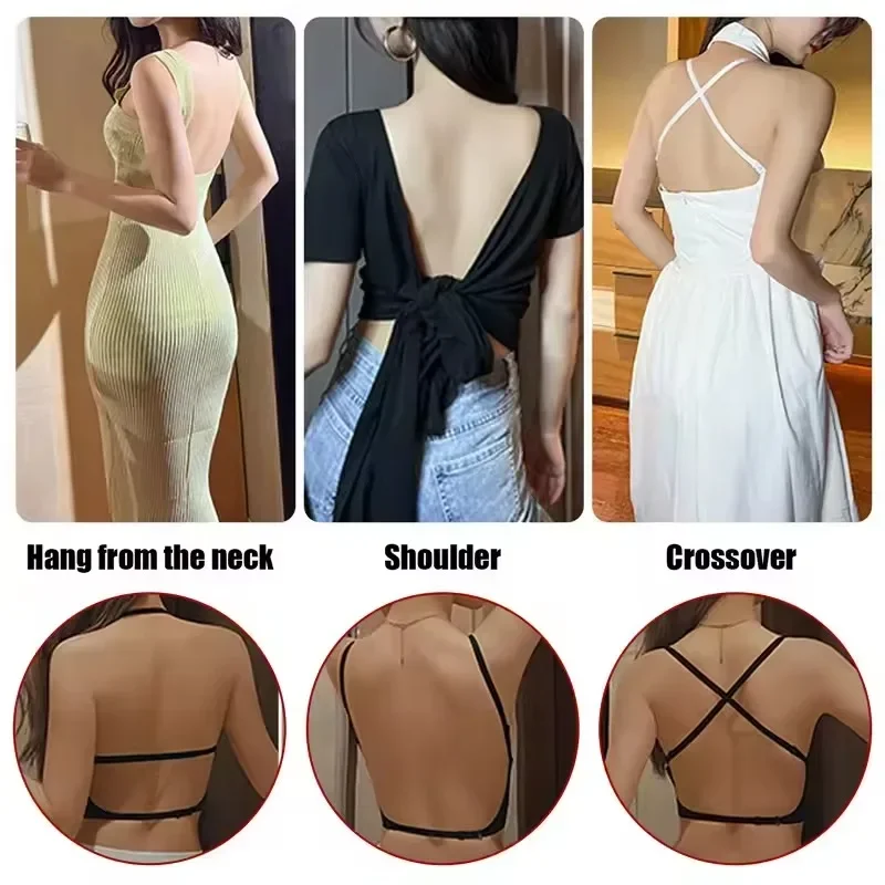 Women Invisible Bra Deep U Plu - Backless Bra Sticky 评论和价格