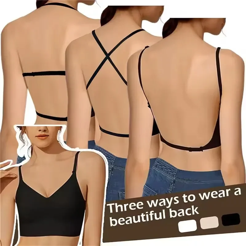 Women Invisible Bra Deep U Plu - Backless Bra Sticky 评论和价格
