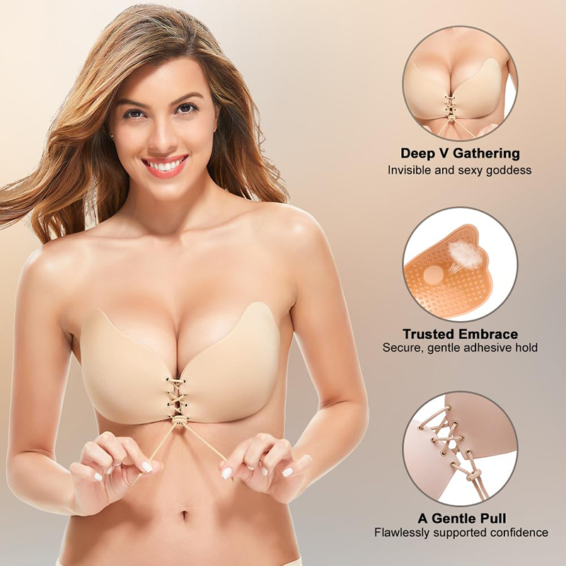 1/2 Pairs Women Summer Backles - Strapless Bra Adhesive 评论和价格