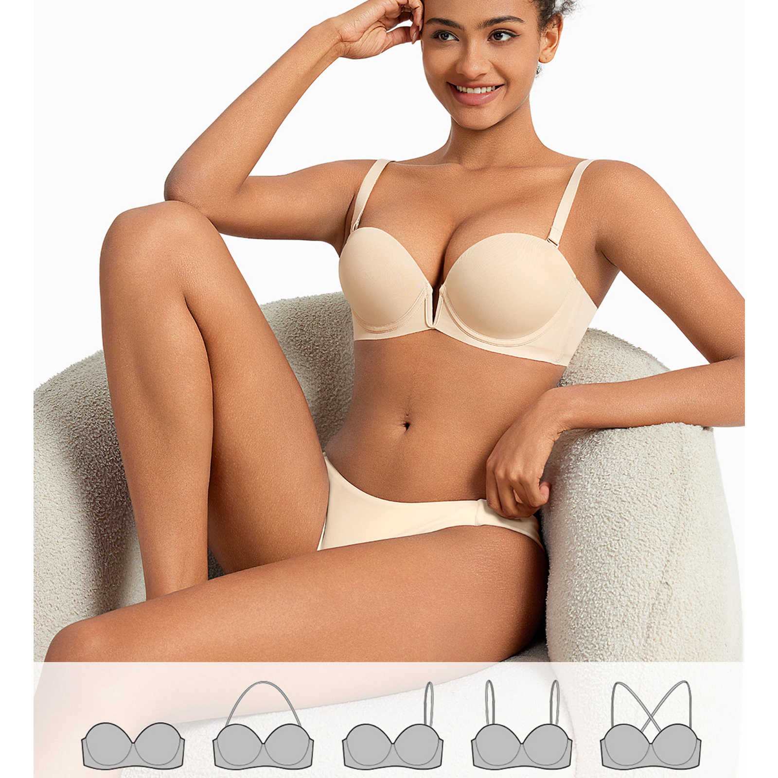 New Bra Push Up Underwire Ultr - Convertible Bra Multiway 评论和价格