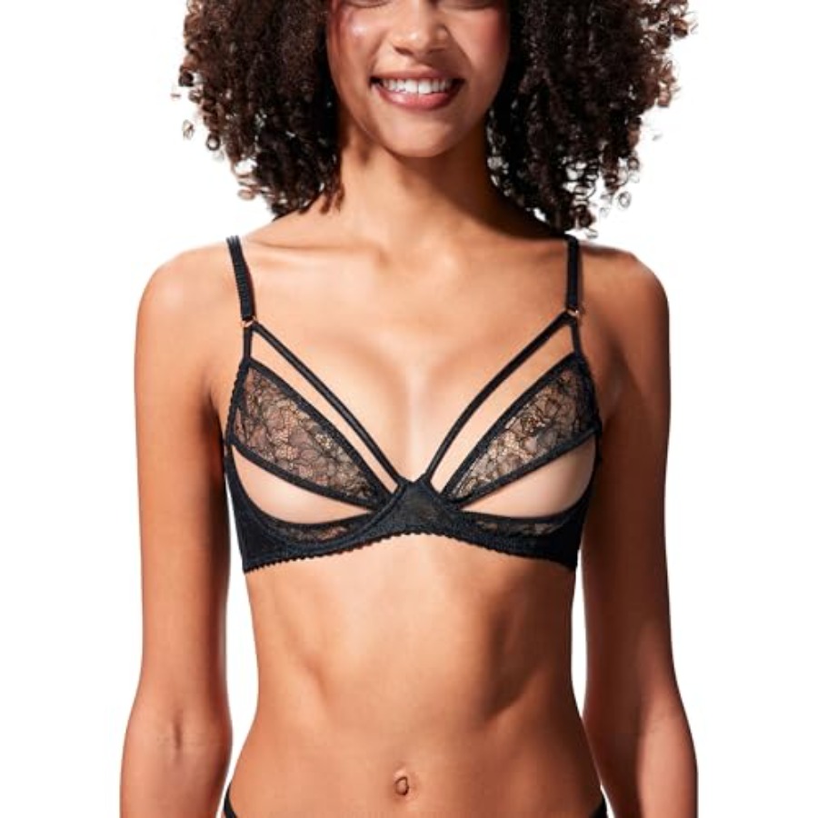 Faye Women's Sexy Lace Bra, Ba - Demi Bra Balconette 评论和价格