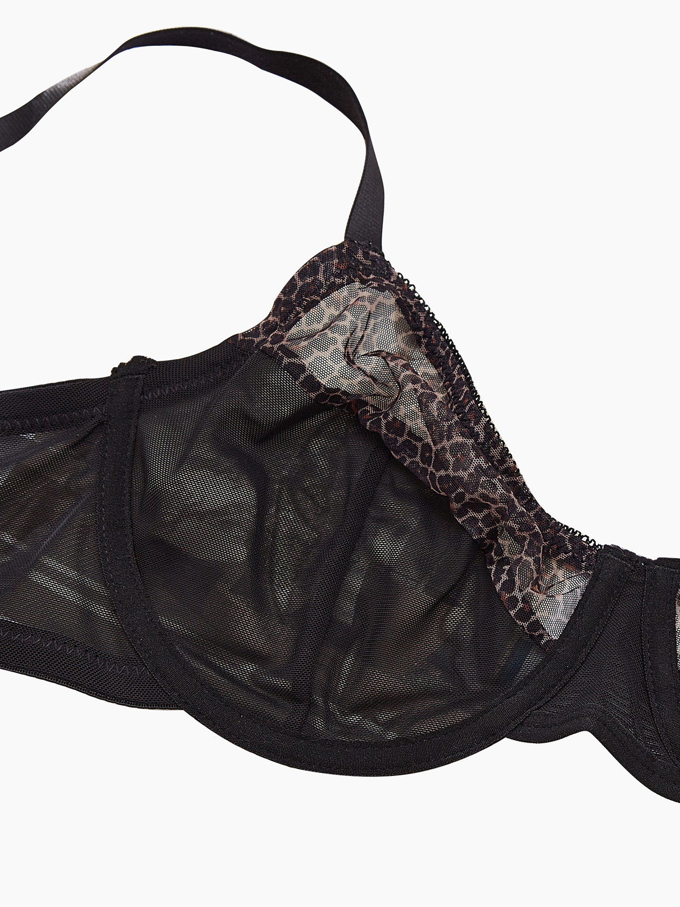 Plus Size Sexy Leopard Print & - Sheer Bra Lace 评论和价格