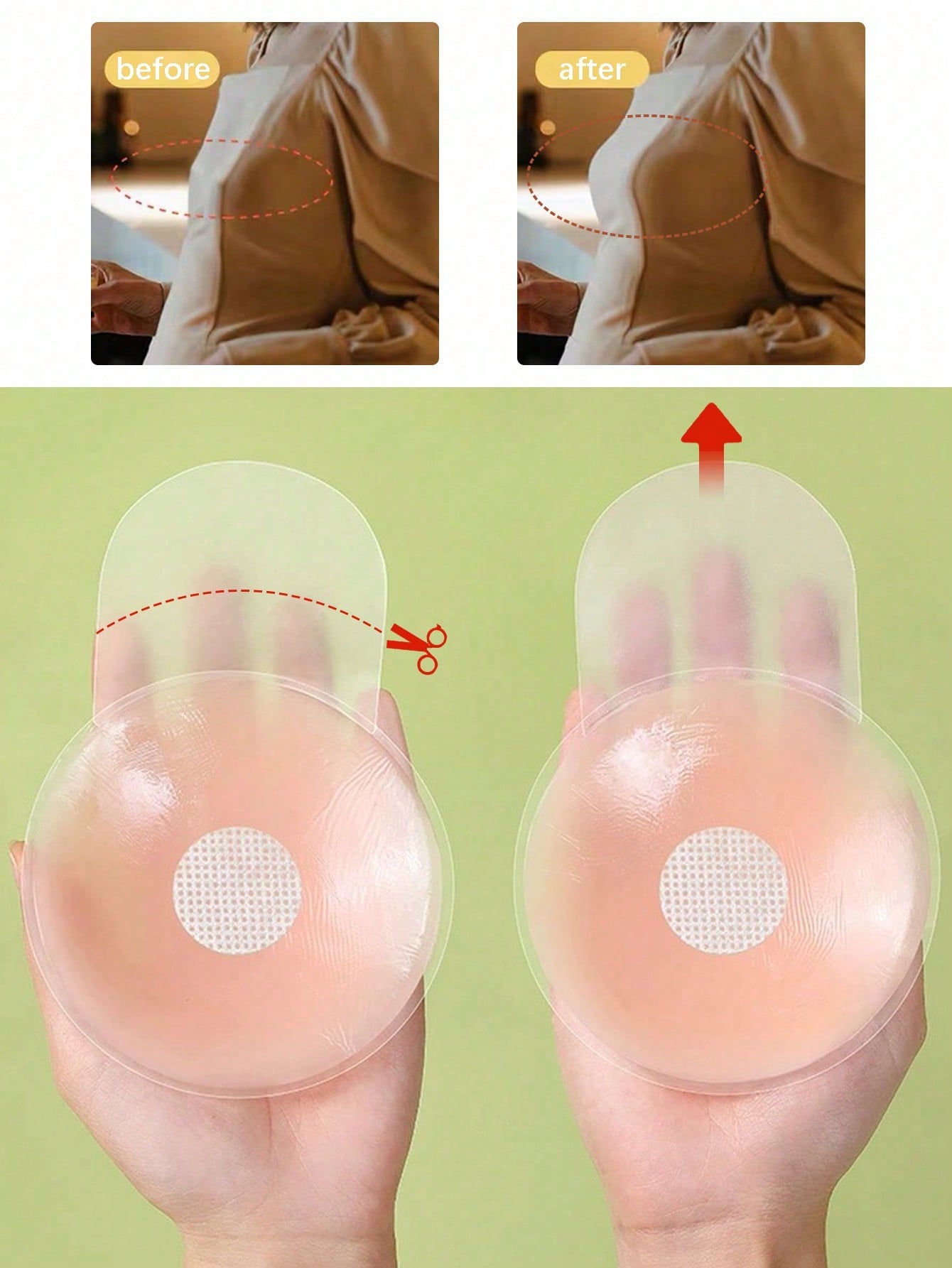 6.5cm Invisible Silicone Breas - Strapless Bra Adhesive 评论和价格
