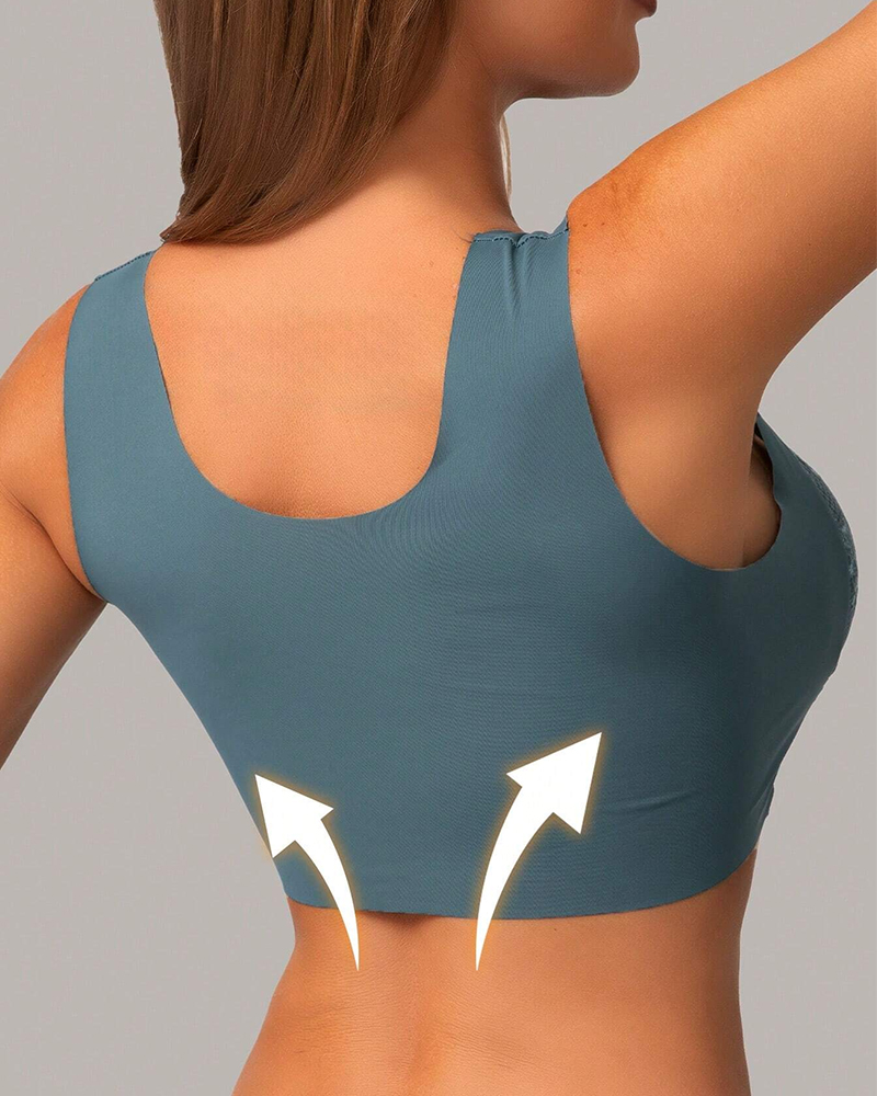 4Pcs Plus Size Women Seamless  - Plunge Bra Push Up 评论和价格