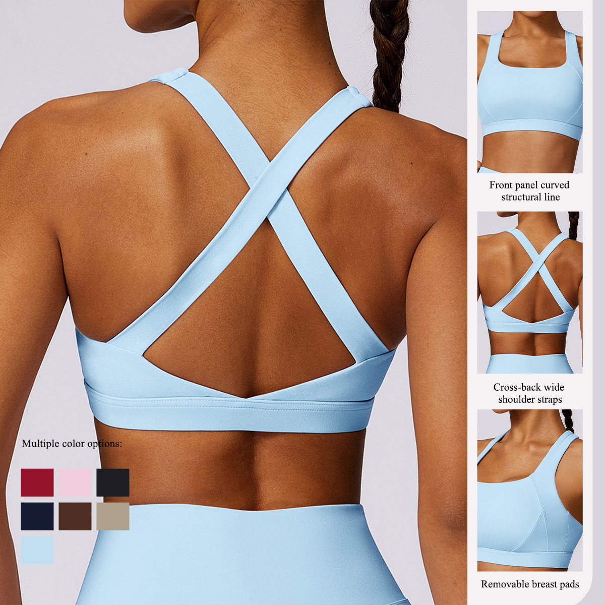 New Summer Women's Shockproof  - Plunge Bra Push Up 评论和价格