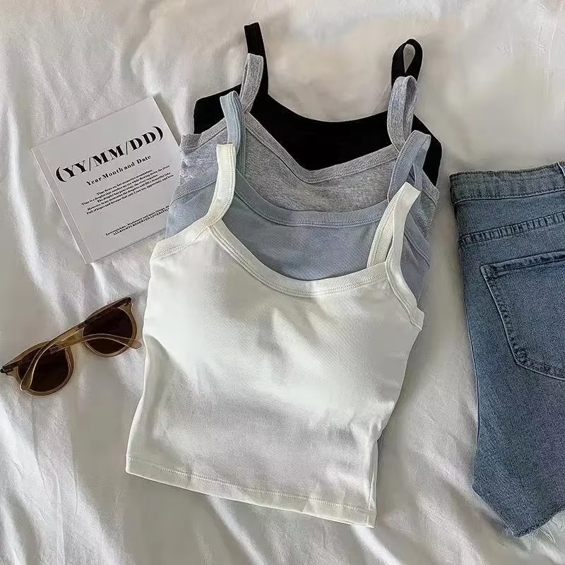 Crop Top Women Sexy Sleeveless - T Shirt Bra Seamless 评论和价格