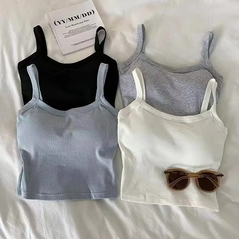 Crop Top Women Sexy Sleeveless - T Shirt Bra Seamless 评论和价格