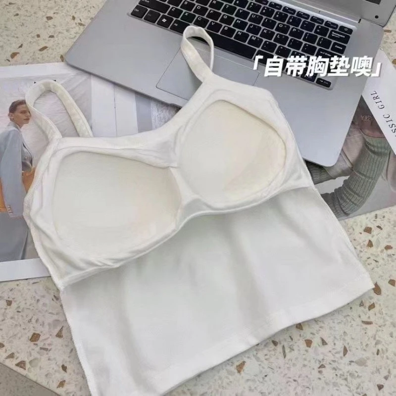 Crop Top Women Sexy Sleeveless - T Shirt Bra Seamless 评论和价格