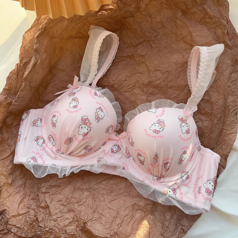 Sanrio Cute Japanese Bra Hello - Lace Bralette Set 评论和价格